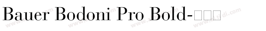 Bauer Bodoni Pro Bold字体转换